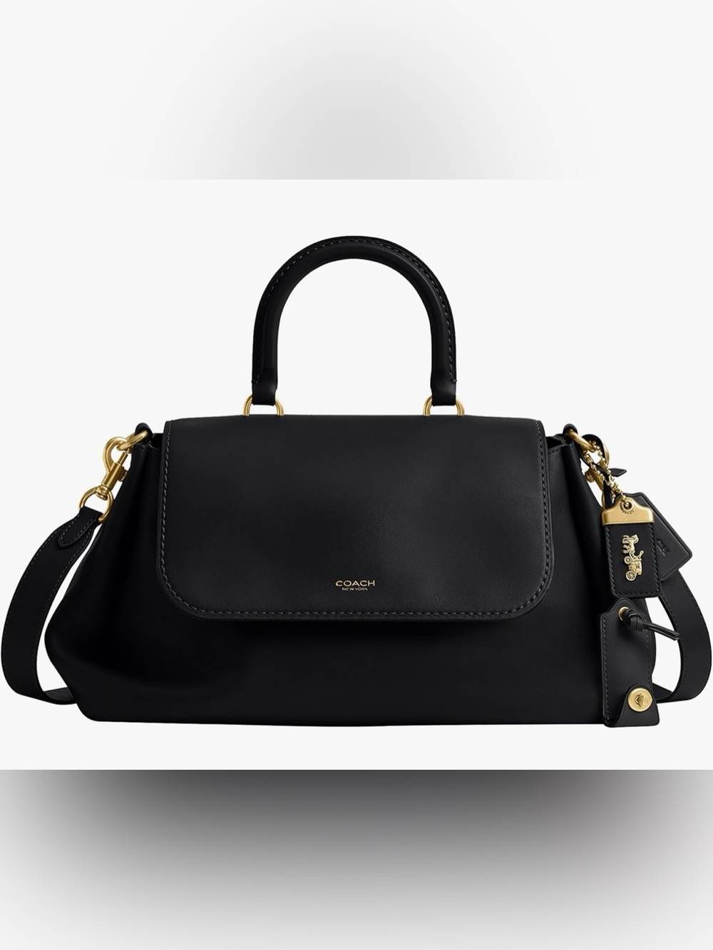 Coach slouchy top handle bag, Black